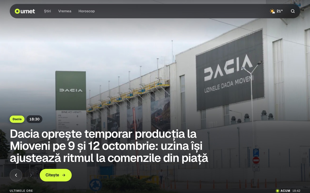 Ournet.ro - prima pagină a portalului